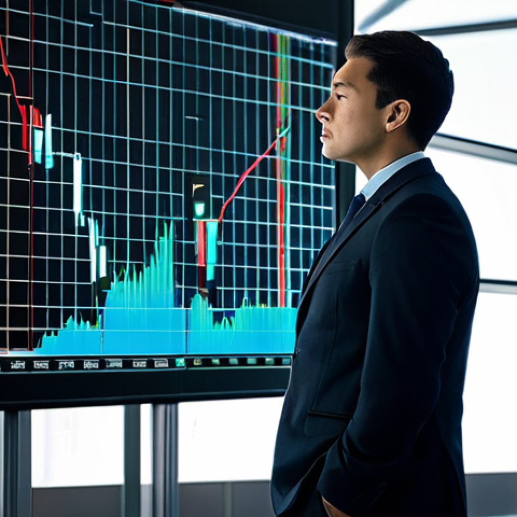 A professional individual, fully clothed in a modest business suit, stands contemplatively in a sleek, modern financial hub. In front of them, a translucent holographic display presents two distinct pathways: one side shows dynamic, volatile stock market charts with sharp peaks and troughs, labeled "Stocks," while the other displays a calm, steady, gradually ascending line graph, labeled "Bonds." The person's expression is thoughtful as they consider the options. The scene is well-lit with soft, diffused lighting, emphasizing clean lines and digital interface elements. safe for work, appropriate content, fully clothed, professional, modest clothing, perfect anatomy, correct proportions, natural pose, well-formed hands, proper finger count, natural body proportions, professional photography, ultra detailed, realistic, high resolution.
