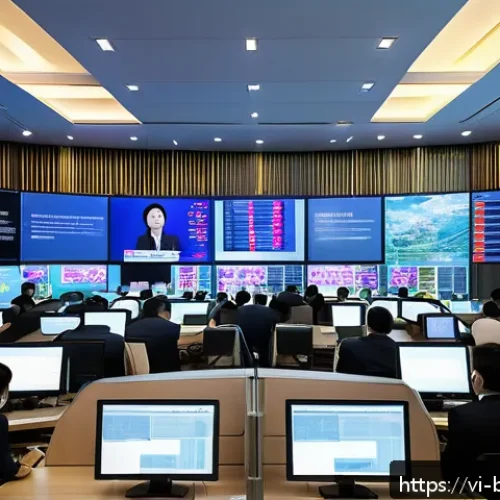 Home 32 채권 시장 트렌드 분석 - A modern Vietnamese financial office scene showing a diverse group of professional investors analyzi...