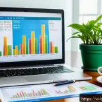 Home 18 국채와 기업채의 수익률 비교 - A detailed, professional Vietnamese investor's workspace featuring a modern laptop displaying govern...
